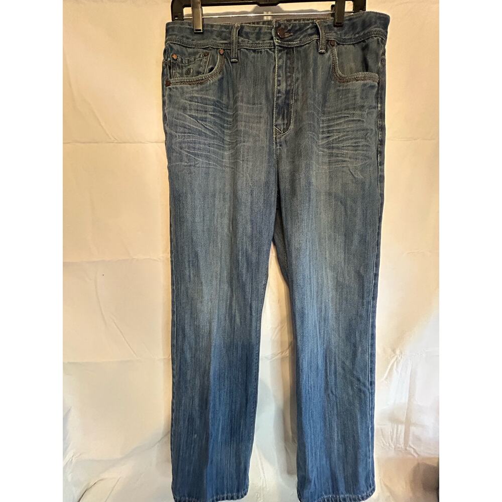 Russell Simmons Men's 34x30 Jeans Straight Bootcut GUC Argyle Culture